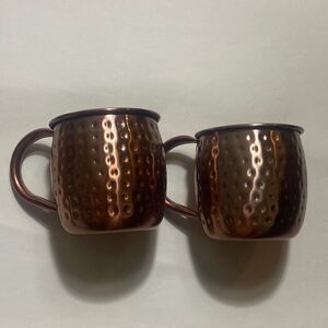 Copper Set Of Tow Mule Moscow Mug Dimpled Texture